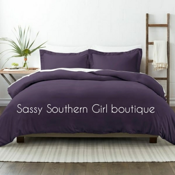 🆕⭐ Purple soft duvet cover set - Picture 1 of 11